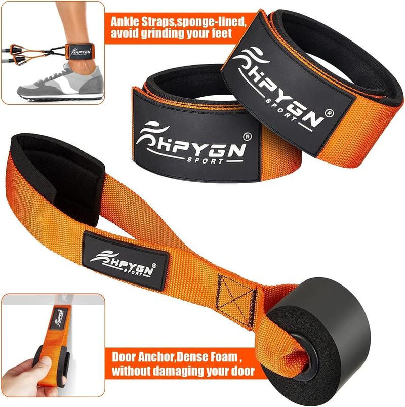 Resistance Bands, 300Lbs 360Lbs Heavy Exercise Bands with Handles, Workout Bands for Men, Fitness Bands for Working Out, Weight Bands Set for Muscle Training, Strength, Slim, Yoga, Home Gym Equipment,Outdoorfun Stretching Gear