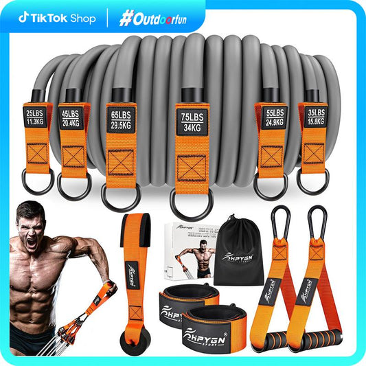 Resistance Bands, 300Lbs 360Lbs Heavy Exercise Bands with Handles, Workout Bands for Men, Fitness Bands for Working Out, Weight Bands Set for Muscle Training, Strength, Slim, Yoga, Home Gym Equipment,Outdoorfun Stretching Gear